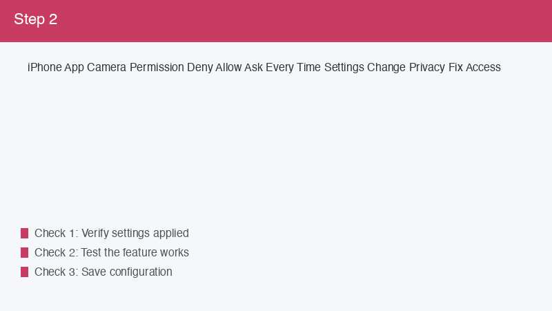 iPhone App Camera Permission Deny Allow Ask Every Time Settings Change Privacy F