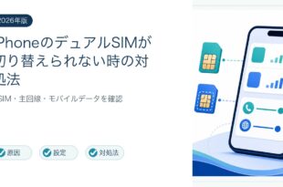 iPhoneデュアルSIMが切り替えられない原因と対処法を整理した図解