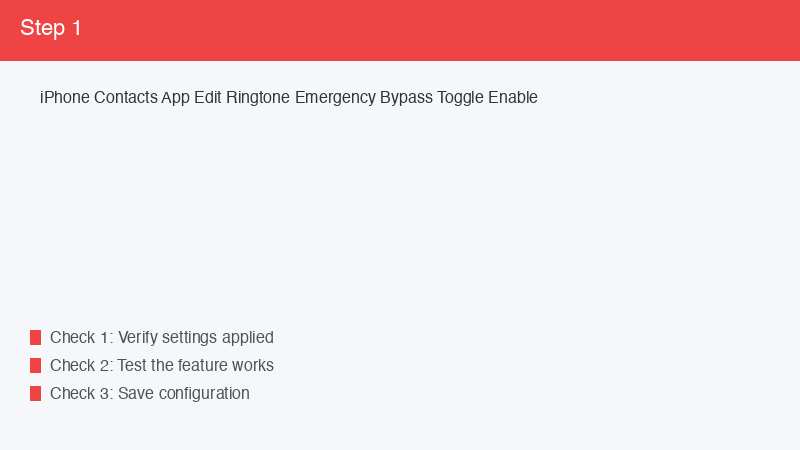 iPhone Contacts App Edit Ringtone Emergency Bypass Toggle Enable