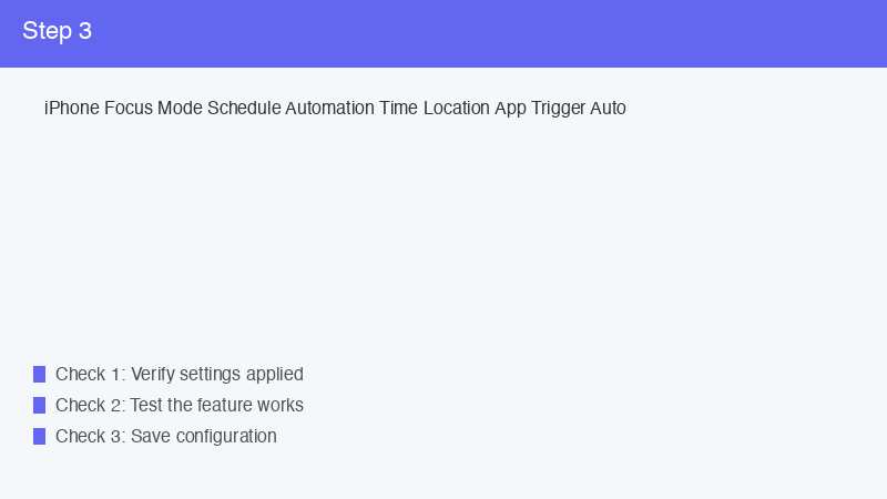 iPhone Focus Mode Schedule Automation Time Location App Trigger Auto