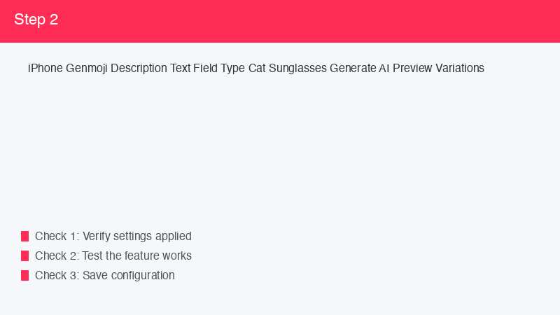 iPhone Genmoji Description Text Field Type Cat Sunglasses Generate AI Preview Va