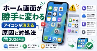 iPhoneのホーム画面が勝手に並び替わる・アイコンが消える原因と対処法
