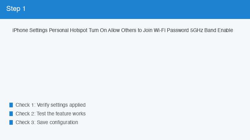 iPhone Settings Personal Hotspot Turn On Allow Others to Join Wi-Fi Password 5GH