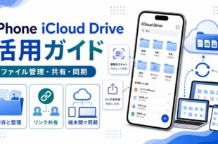 iPhoneのiCloud Driveでファイル管理や共有や同期を行う方法を整理した日本語アイキャッチ画像