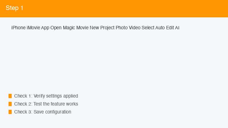 iPhone iMovie App Open Magic Movie New Project Photo Video Select Auto Edit AI