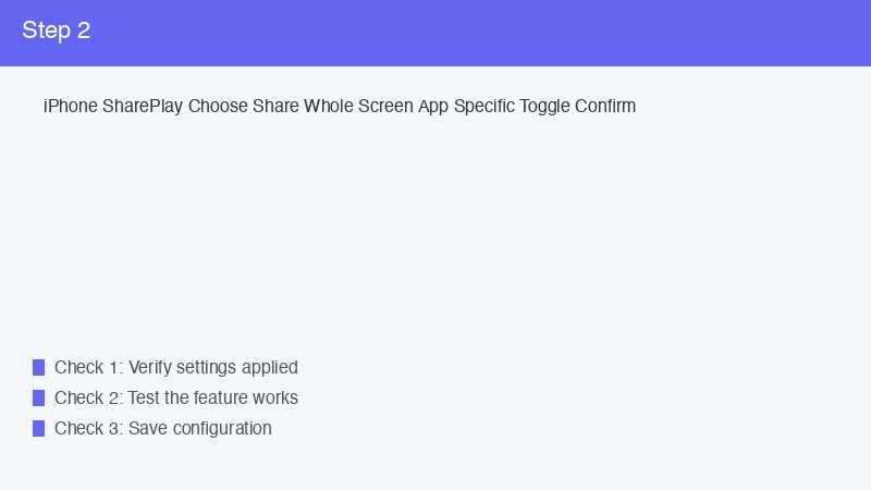 iPhone SharePlay Choose Share Whole Screen App Specific Toggle Confirm