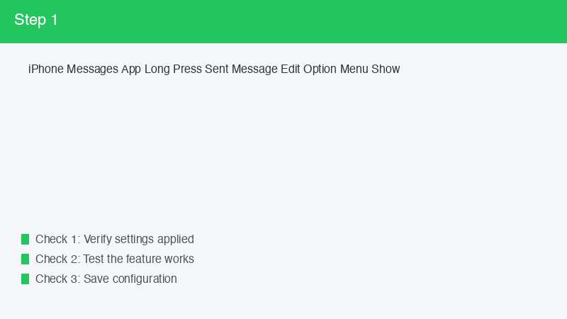 iPhone Messages App Long Press Sent Message Edit Option Menu Show