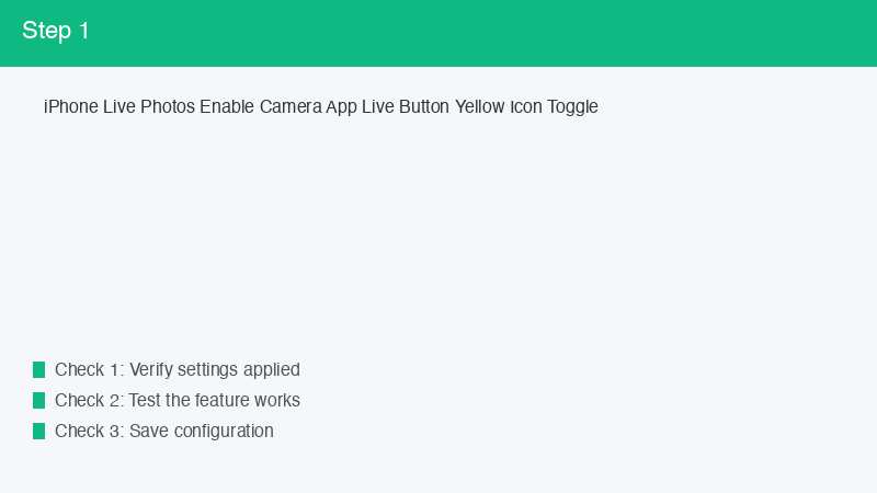 iPhone Live Photos Enable Camera App Live Button Yellow Icon Toggle
