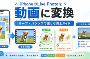 iPhoneのLive Photoを動画に変換し、ループやバウンス、共有前確認まで整理した日本語アイキャッチ画像