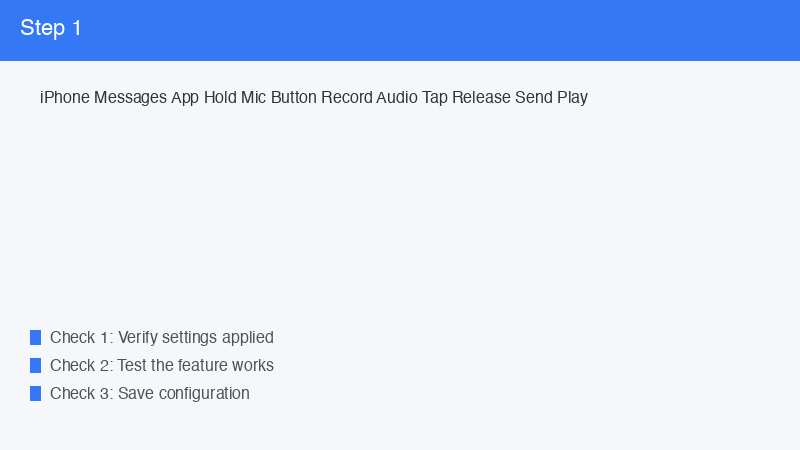 iPhone Messages App Hold Mic Button Record Audio Tap Release Send Play