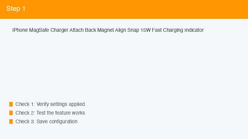 iPhone MagSafe Charger Attach Back Magnet Align Snap 15W Fast Charging Indicator