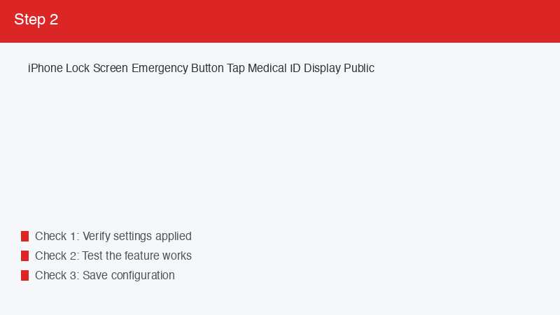 iPhone Lock Screen Emergency Button Tap Medical ID Display Public