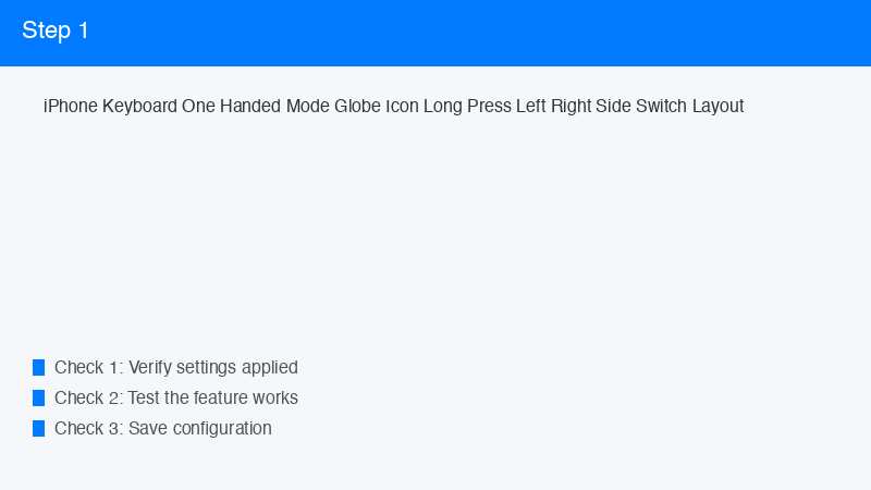 iPhone Keyboard One Handed Mode Globe Icon Long Press Left Right Side Switch Lay