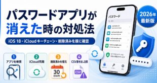 iPhoneのパスワードアプリが消えた時の対処法