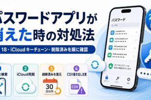 iPhoneのパスワードアプリが消えた時の対処法