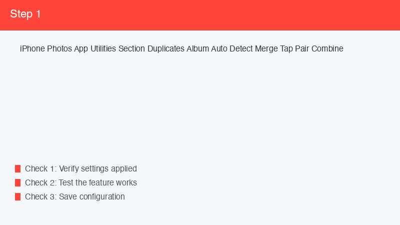 iPhone Photos App Utilities Section Duplicates Album Auto Detect Merge Tap Pair 