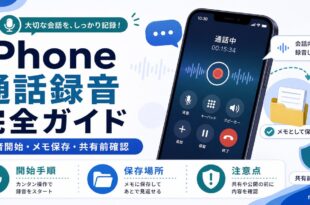 iPhoneの通話録音で録音開始やメモ保存や共有前確認を整理した日本語アイキャッチ画像