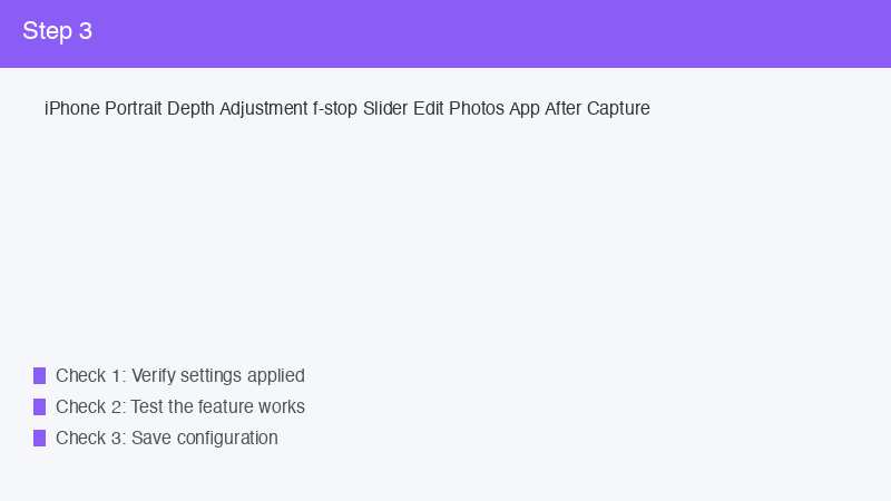 iPhone Portrait Depth Adjustment f-stop Slider Edit Photos App After Capture