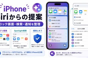 iPhoneのSiriからの提案をロック画面や検索や通知で整理し個別にオフにする流れをまとめた日本語アイキャッチ画像