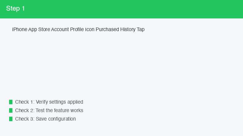 iPhone App Store Account Profile Icon Purchased History Tap