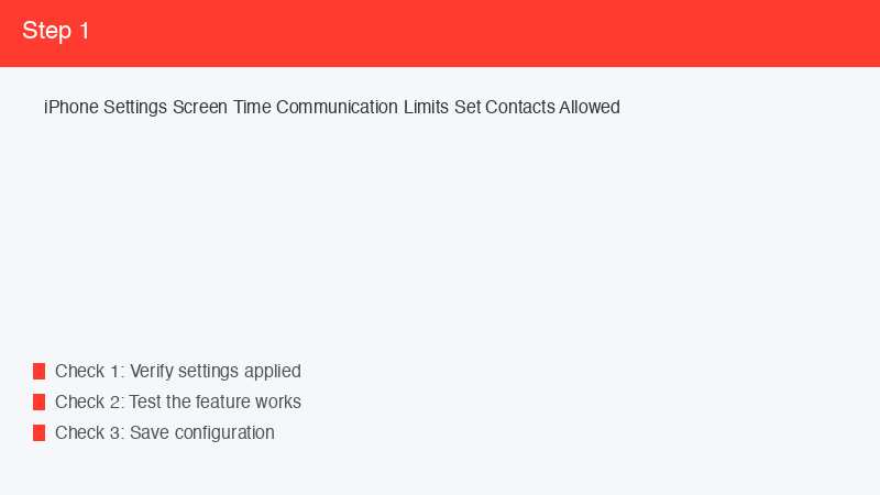 iPhone Settings Screen Time Communication Limits Set Contacts Allowed