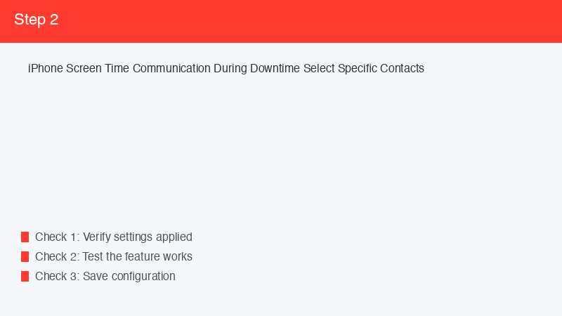 iPhone Screen Time Communication During Downtime Select Specific Contacts