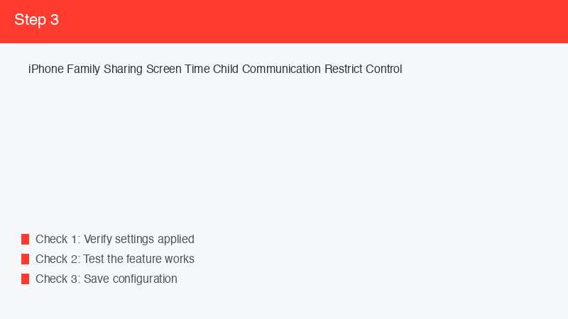 iPhone Family Sharing Screen Time Child Communication Restrict Control