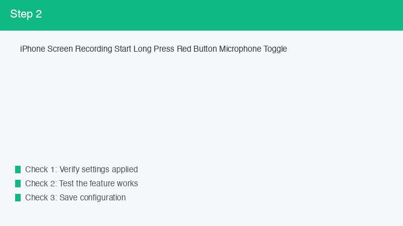 iPhone Screen Recording Start Long Press Red Button Microphone Toggle