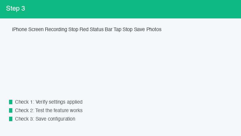 iPhone Screen Recording Stop Red Status Bar Tap Stop Save Photos