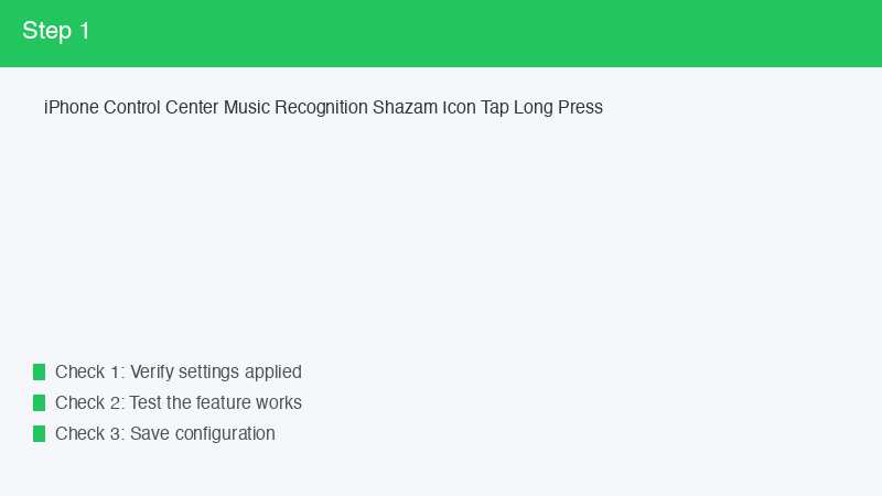 iPhone Control Center Music Recognition Shazam Icon Tap Long Press