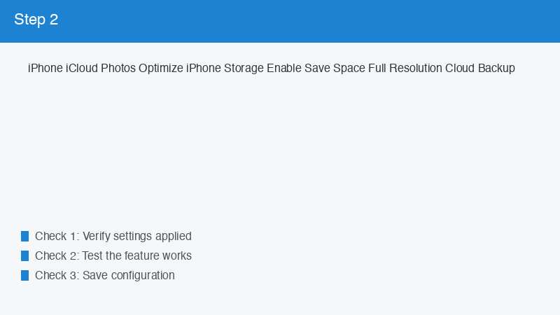 iPhone iCloud Photos Optimize iPhone Storage Enable Save Space Full Resolution C