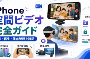 iPhoneの空間ビデオで撮影や再生や保存管理を確認する日本語アイキャッチ画像