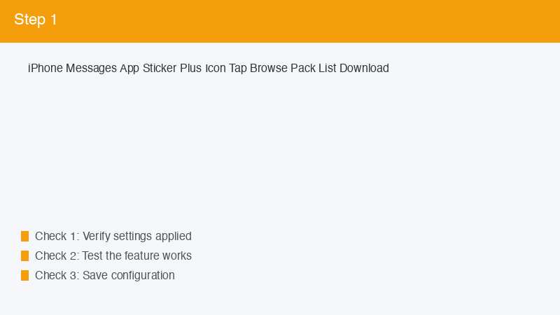 iPhone Messages App Sticker Plus Icon Tap Browse Pack List Download