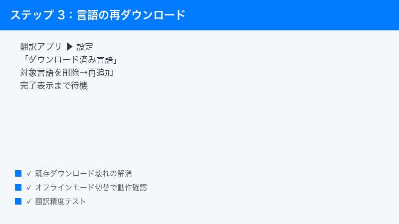 iPhone Translate App Settings Downloaded Languages Re-Download Verify