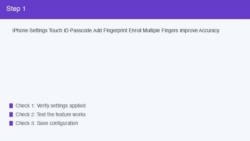 iPhone Settings Touch ID Passcode Add Fingerprint Enroll Multiple Fingers Improv