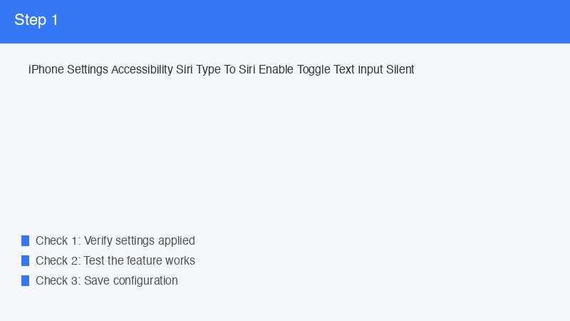 iPhone Settings Accessibility Siri Type To Siri Enable Toggle Text Input Silent