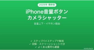 【2026年最新版】iPhoneの音量ボタンをカメラシャッターとして使う方法完全ガイド