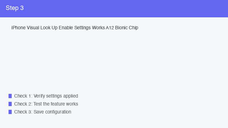 iPhone Visual Look Up Enable Settings Works A12 Bionic Chip