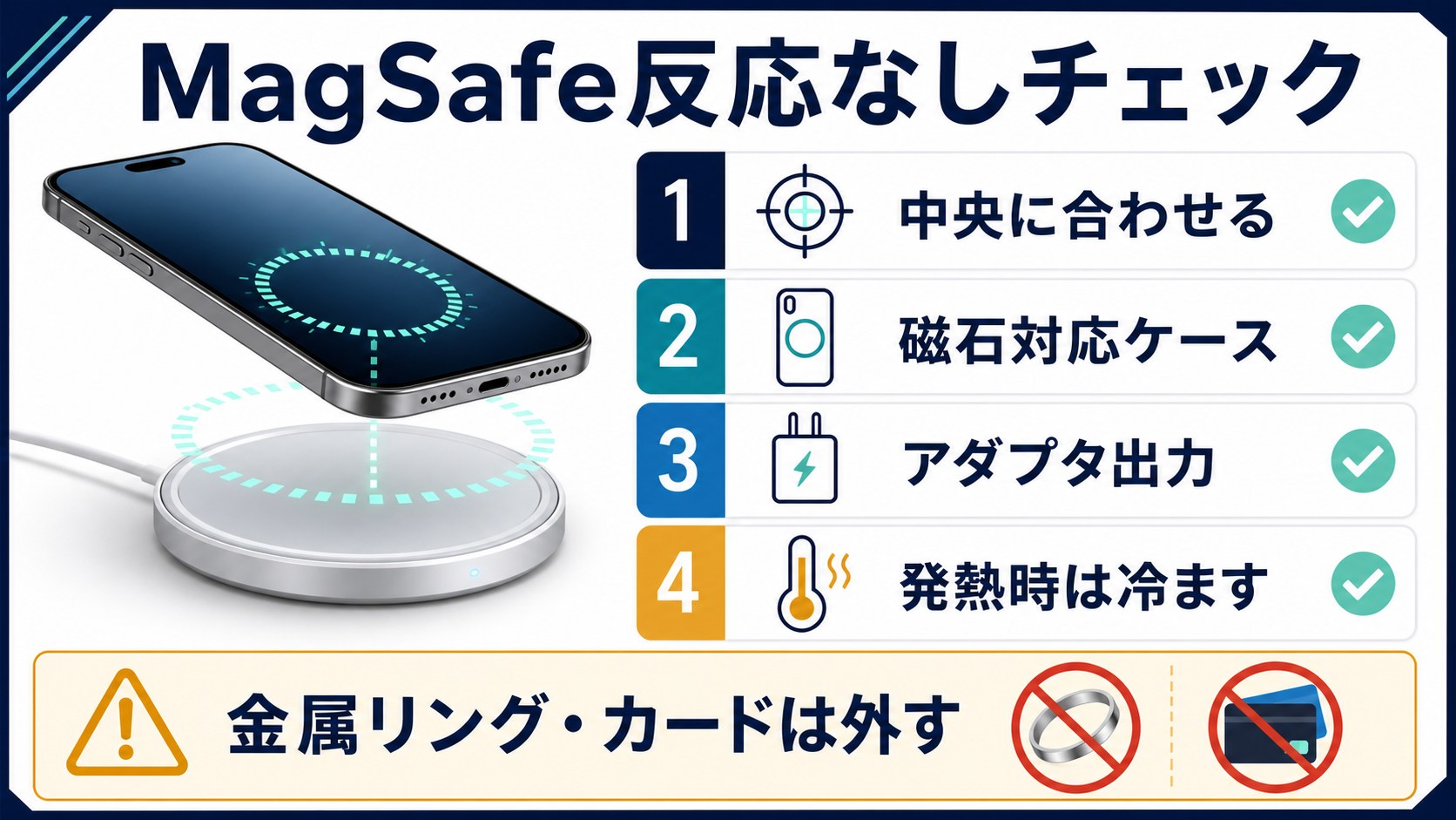 MagSafe充電器が反応しない時のチェックリスト