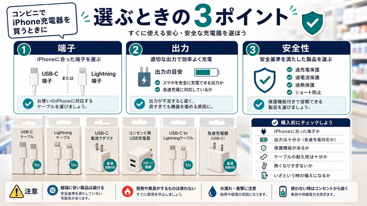 選ぶときの3ポイントの図解