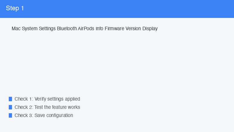 Mac System Settings Bluetooth AirPods Info Firmware Version Display