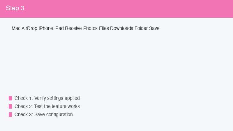 Mac AirDrop iPhone iPad Receive Photos Files Downloads Folder Save