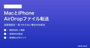 【2026年最新版】MacとiPhoneでAirDropを使ってファイルを転送する方法【完全ガイド】