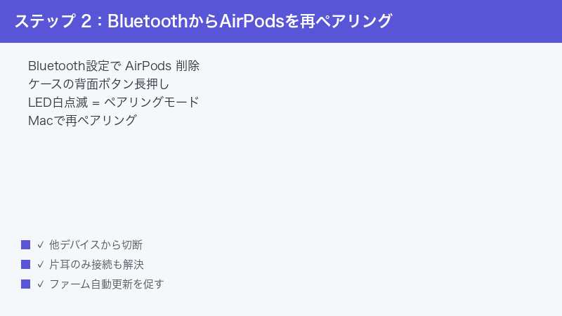 Mac Bluetooth AirPods Remove Re-Pair Case Button LED White Flash