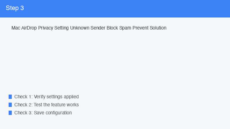 Mac AirDrop Privacy Setting Unknown Sender Block Spam Prevent Solution