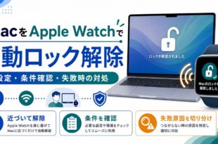 MacをApple Watchで自動ロック解除する設定や条件確認や失敗時の対処を整理した日本語アイキャッチ画像