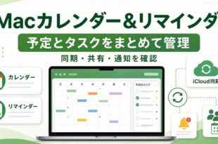 Macのカレンダーとリマインダーで予定、タスク、同期、共有、通知を管理する日本語アイキャッチ画像