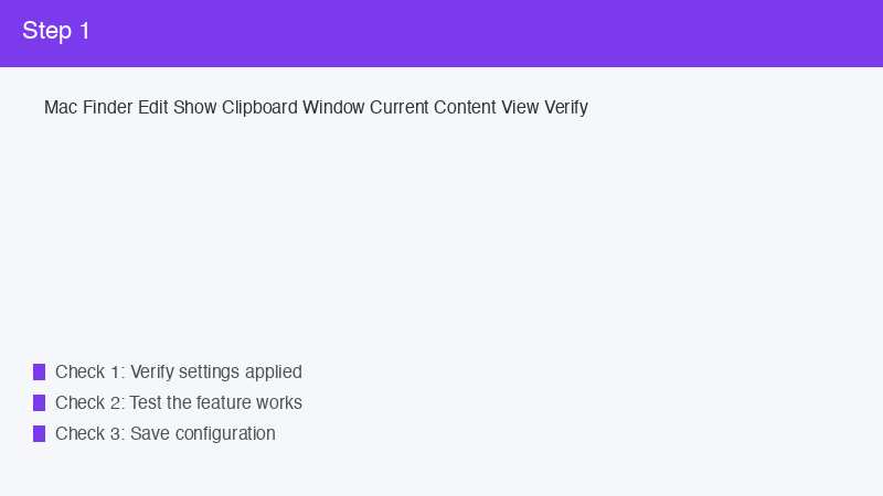 Mac Finder Edit Show Clipboard Window Current Content View Verify