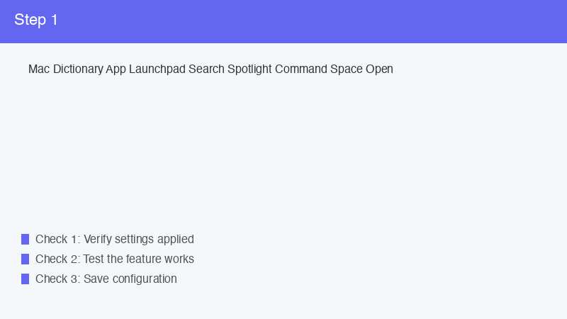 Mac Dictionary App Launchpad Search Spotlight Command Space Open