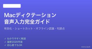 【2026年最新版】Macのディクテーション（音声入力）設定と使い方完全ガイド